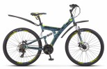 Велосипед 27,5' двухподвес STELS FOCUS MD Серый/жёлтый. 21 ск., 19' 2020 V010 (LU089832)